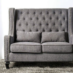 Alicante Gray Loveseat Bench - Ornate Home