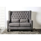 Alicante Gray Loveseat Bench - Ornate Home