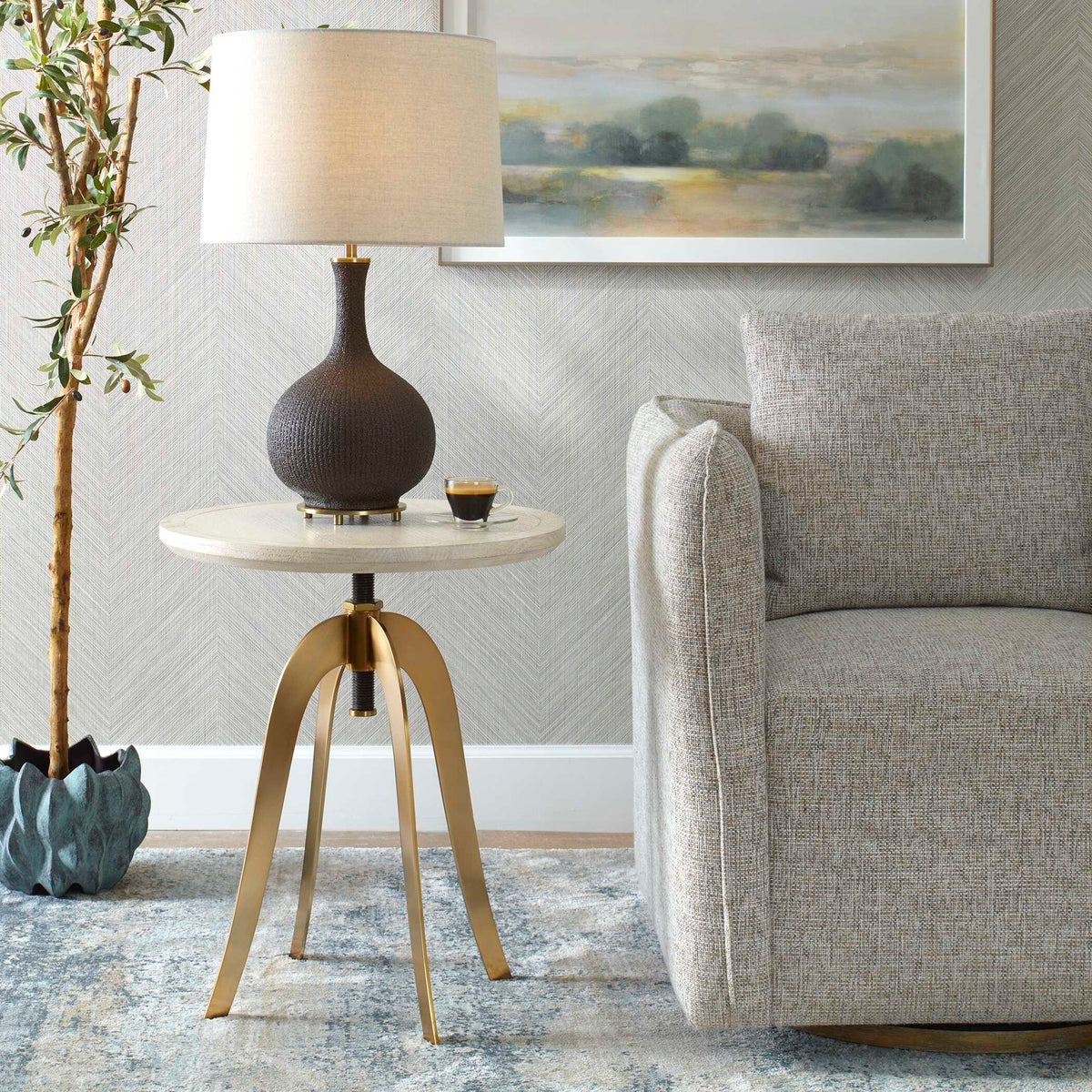 Alice Oak Adjustable Accent Table - Ornate Home