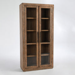 Alida Antique Brown 2-Door Tall Cabinet