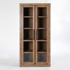 Alida Antique Brown 2-Door Tall Cabinet