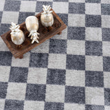 Alie Blue Gray Checkered Washable Rug - Ornate Home