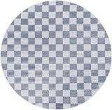 Alie Blue Gray Checkered Washable Rug - Ornate Home