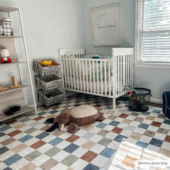 Alie Colorful Checkered Washable Rug - Ornate Home