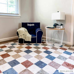 Alie Colorful Checkered Washable Rug - Ornate Home