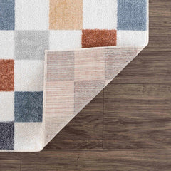 Alie Colorful Checkered Washable Rug - Ornate Home