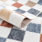 Alie Colorful Checkered Washable Rug - Ornate Home