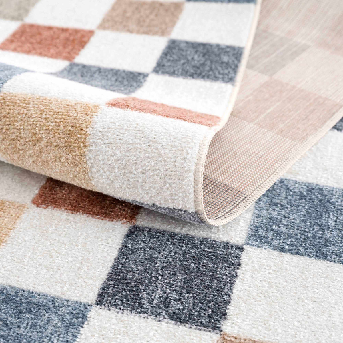 Alie Colorful Checkered Washable Rug - Ornate Home