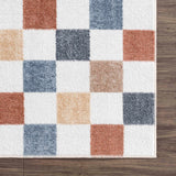 Alie Colorful Checkered Washable Rug - Ornate Home
