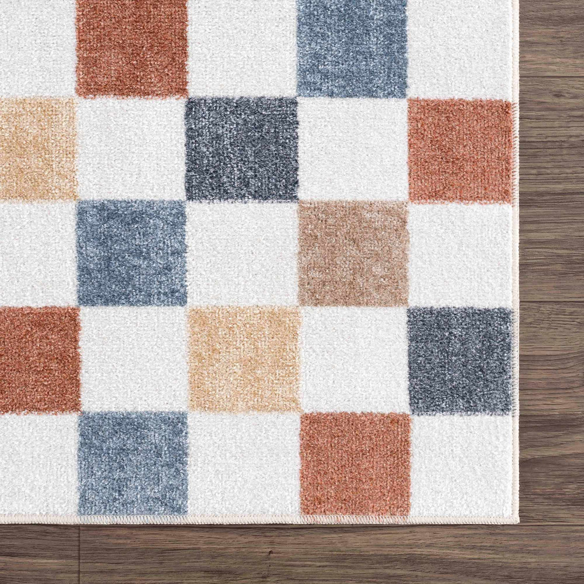 Alie Colorful Checkered Washable Rug - Ornate Home