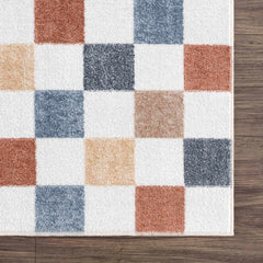 Alie Colorful Checkered Washable Rug - Ornate Home