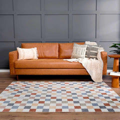Alie Colorful Checkered Washable Rug - Ornate Home