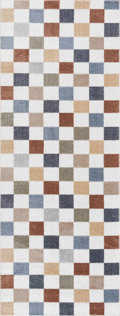 Alie Colorful Checkered Washable Rug - Ornate Home
