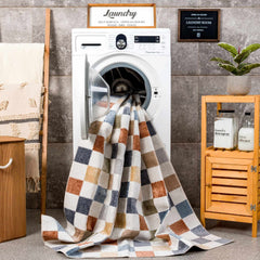 Alie Colorful Checkered Washable Rug - Ornate Home