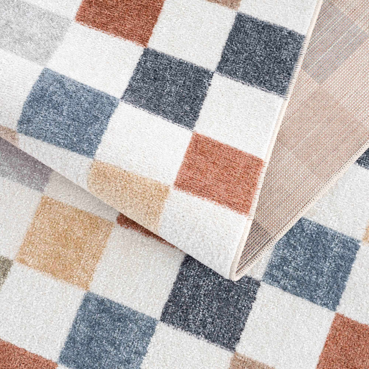 Alie Colorful Checkered Washable Rug - Ornate Home