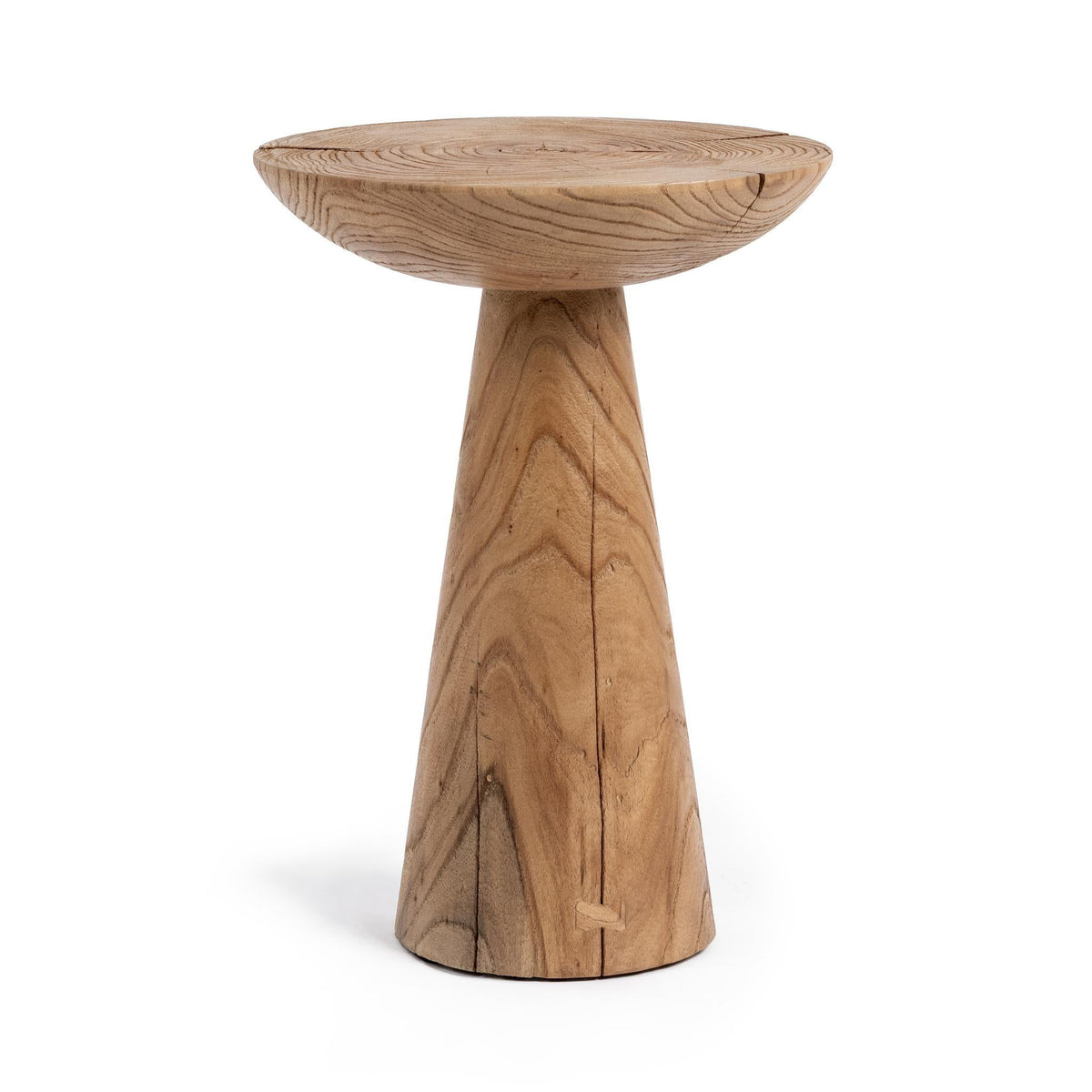 Alina Heartwood Natural 14" Round Accent Table