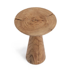 Alina Heartwood Natural 14" Round Accent Table