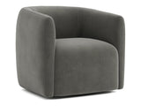 Aline Grey Fabric Swivel Chair - Ornate Home