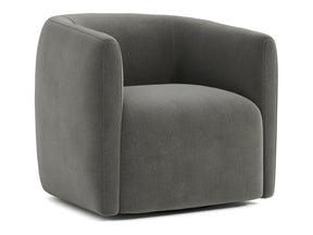 Aline Grey Fabric Swivel Chair - Ornate Home