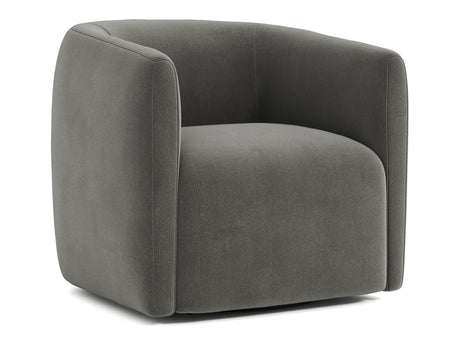 Aline Grey Fabric Swivel Chair - Ornate Home
