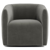 Aline Grey Fabric Swivel Chair - Ornate Home