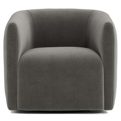 Aline Grey Fabric Swivel Chair - Ornate Home