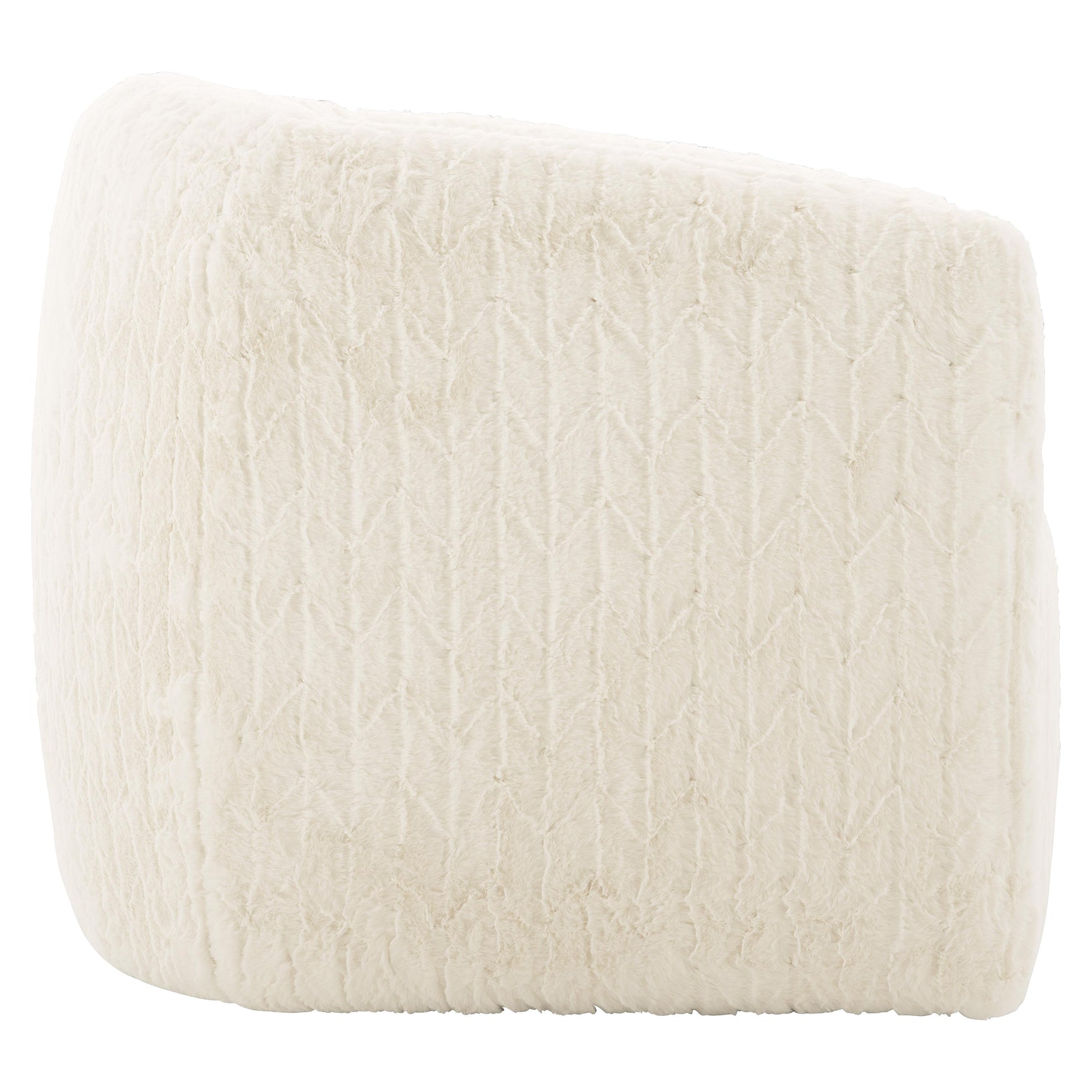 Aline White/Cream Fabric Swivel Chair - Ornate Home