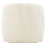 Aline White/Cream Fabric Swivel Chair - Ornate Home