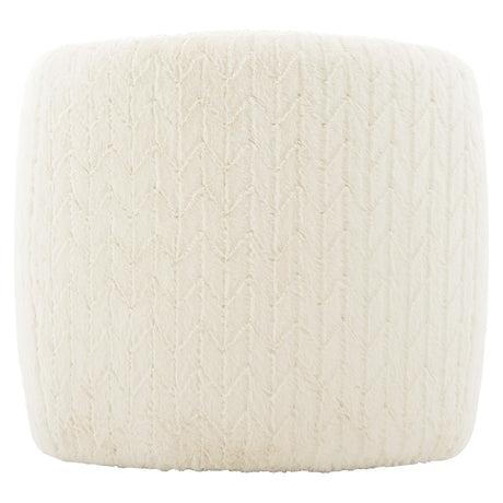 Aline White/Cream Fabric Swivel Chair - Ornate Home
