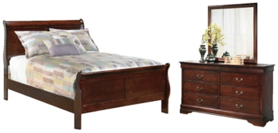 Alisdair Full Sleigh Bedroom Set with Dresser and Mirror - Ornate Home