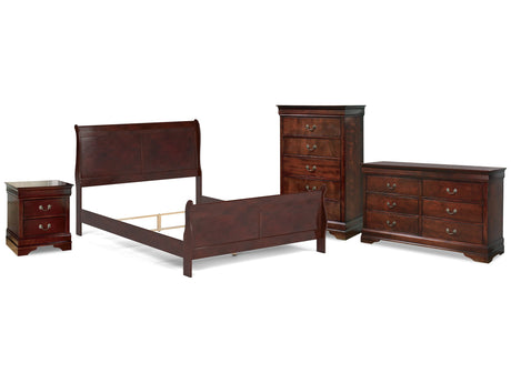 Alisdair Queen Sleigh Bed, Dresser, Mirror, 2 Chests and 2 Nightstands - Ornate Home