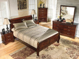 Alisdair Reddish Brown California King Sleigh Bed - Ornate Home