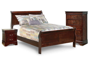 Alisdair Reddish Brown Full Sleigh Bed, Chest and Nightstand (Online Special Price) - Ornate Home