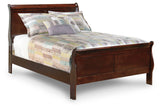 Alisdair Reddish Brown Full Sleigh Bed, Dresser, Mirror, Chest and 2 Nightstands - Ornate Home