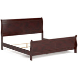 Alisdair Reddish Brown King Sleigh Bed & Dresser & Mirror & Chest - Ornate Home