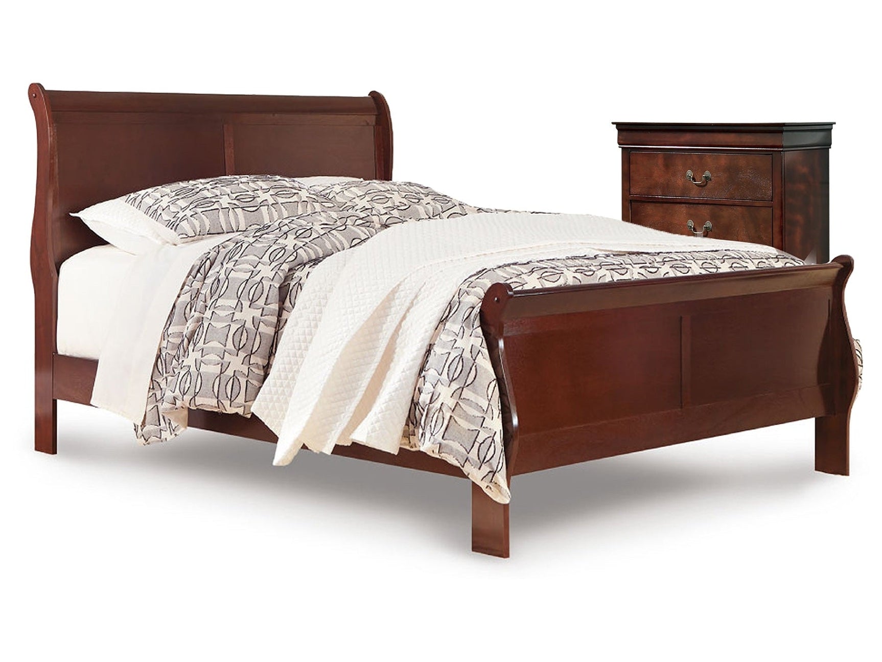 Alisdair Reddish Brown King Sleigh Bedroom Set with Chest (Online Special Price) - Ornate Home