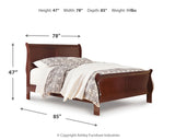 Alisdair Reddish Brown King Sleigh Bedroom Set with Chest - Ornate Home