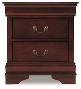 Alisdair Reddish Brown King Sleigh Bedroom Set with Dresser, Mirror, Chest and 2 Nightstands (Online Special Price) - Ornate Home