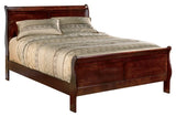 Alisdair Reddish Brown King Sleigh Bedroom Set with Dresser, Mirror, Chest and 2 Nightstands (Online Special Price) - Ornate Home