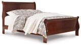 Alisdair Reddish Brown Queen Sleigh Bed & Chest & 2 Nightstands - Ornate Home