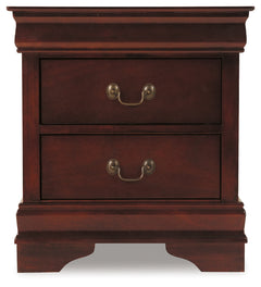 Alisdair Reddish Brown Queen Sleigh Bed & Chest & 2 Nightstands - Ornate Home