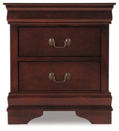 Alisdair Reddish Brown Queen Sleigh Bed, Chest and Nightstand - Ornate Home