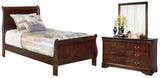 Alisdair Twin Sleigh Bedroom Set with Dresser and Mirror (Online Special Price) - Ornate Home