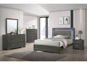 Alison Dark Walnut 5 Pc. Queen Bedroom Set w/ 2NS - Ornate Home