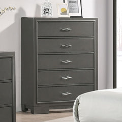 Alison Dark Walnut 5 Pc. Queen Bedroom Set w/ Chest - Ornate Home