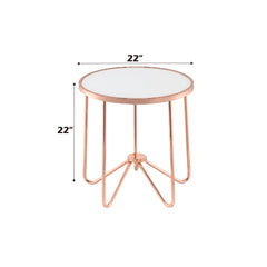 Alivia Frosted Glass End Table - Ornate Home