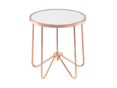 Alivia Frosted Glass End Table - Ornate Home