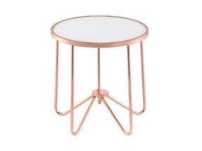 Alivia Frosted Glass End Table - Ornate Home