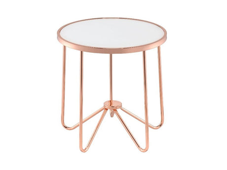 Alivia Frosted Glass End Table - Ornate Home