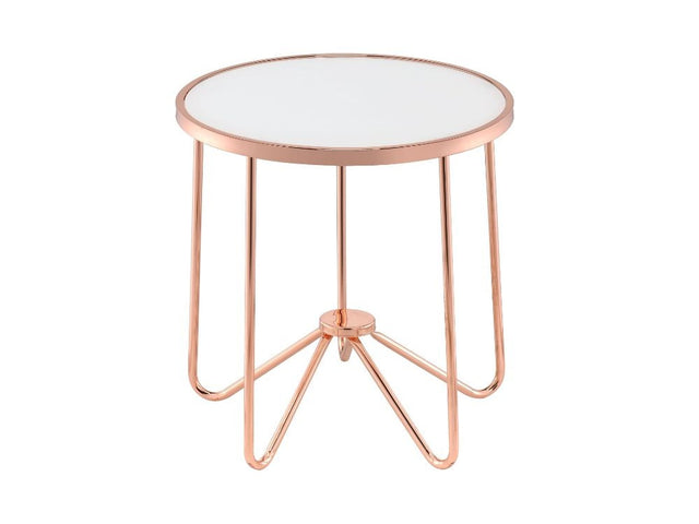 Alivia Frosted Glass End Table - Ornate Home